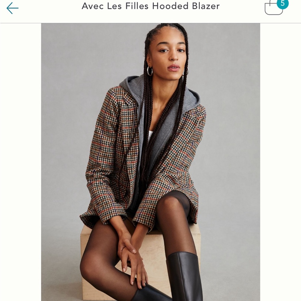 Anthropologie Avec Les Filles Hooded Blazer